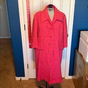 VINTAGE Source Unknown Pink Pea Coat